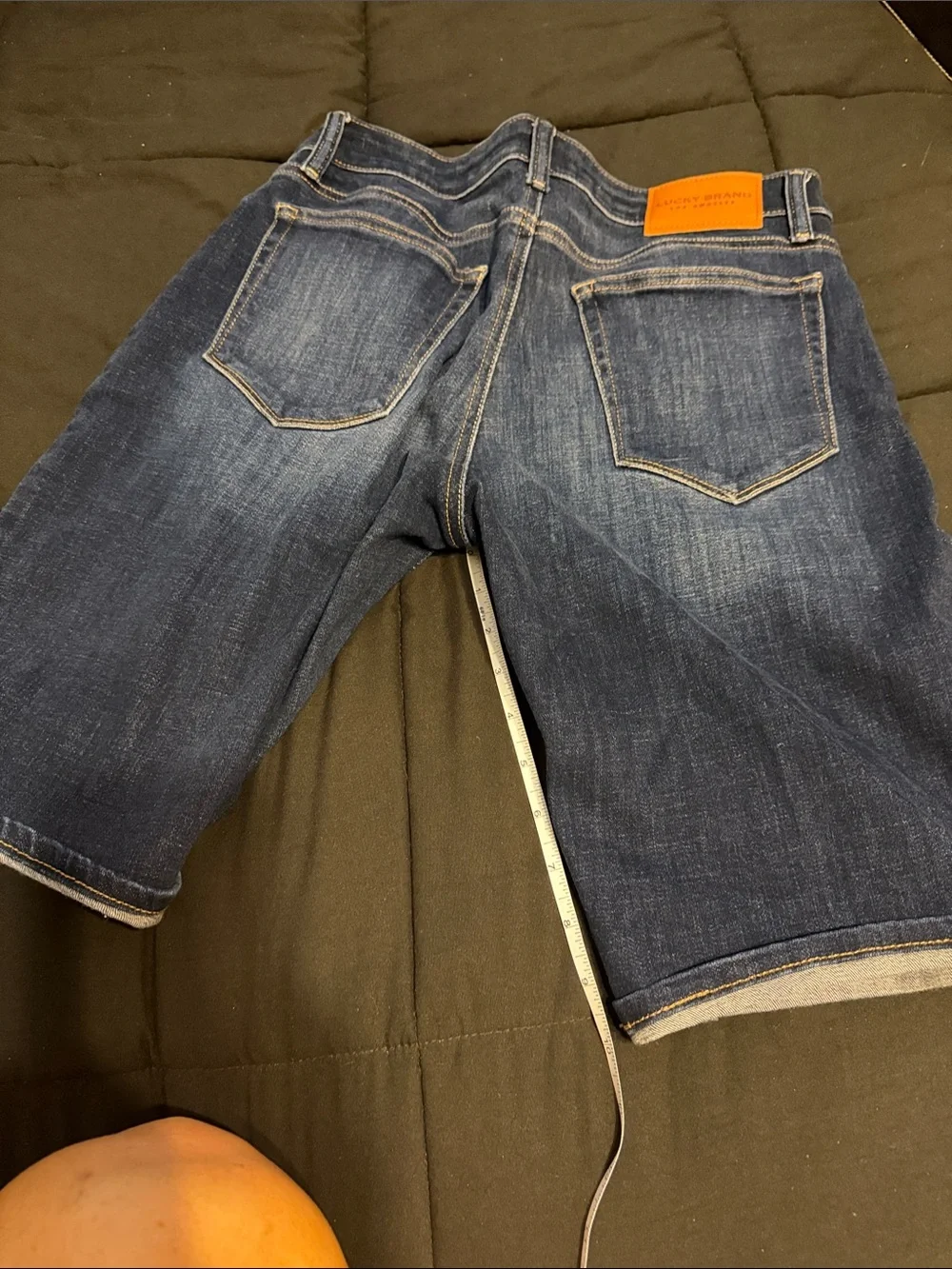 Lucky Brand The Bermuda Denim Shorts Women’s 8/29 Dark Wash Long Jean Shorts